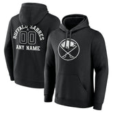 Buffalo Sabres Personalized Name & Number Monochrome Pullover Hoodie - Black | NHL near me