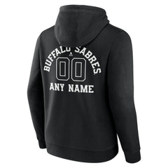 Buffalo Sabres Personalized Name & Number Monochrome Pullover Hoodie - Black | NHL near me