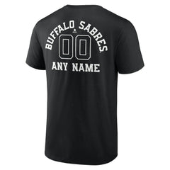 Buffalo Sabres Personalized Name & Number Monochrome T-Shirt - Black | NHL Clearance