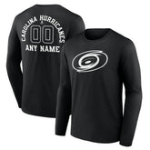 Carolina Hurricanes Personalized Name & Number Monochrome Long Sleeve T-Shirt - Black | NHL on sale