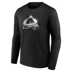 Colorado Avalanche Personalized Name & Number Monochrome Long Sleeve T-Shirt - Black | NHL Lifestyle