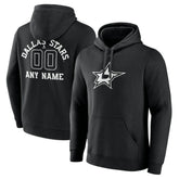 Dallas Stars Personalized Name & Number Monochrome Pullover Hoodie - Black | NHL sale