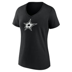 Dallas Stars Women's Personalized Name & Number Monochrome V-Neck T-Shirt - Black | NHL on sale