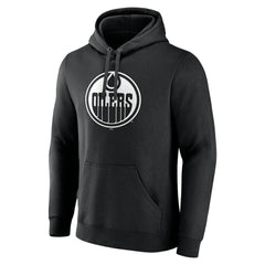 Edmonton Oilers Personalized Name & Number Monochrome Pullover Hoodie - Black | NHL discount