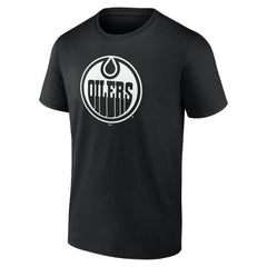 Edmonton Oilers Personalized Name & Number Monochrome T-Shirt - Black | NHL Lifestyle