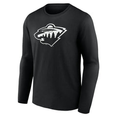 Minnesota Wild Personalized Name & Number Monochrome Long Sleeve T-Shirt - Black | NHL online