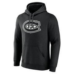Montreal Canadiens Personalized Name & Number Monochrome Pullover Hoodie - Black | NHL sale