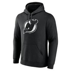 New Jersey Devils Personalized Name & Number Monochrome Pullover Hoodie - Black | NHL Lifestyle