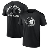 Ottawa Senators Personalized Name & Number Monochrome T-Shirt - Black | NHL discount