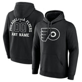 Philadelphia Flyers Personalized Name & Number Monochrome Pullover Hoodie - Black | NHL on sale