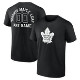 Toronto Maple Leafs Personalized Name & Number Monochrome T-Shirt - Black | NHL discount