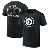 Winnipeg Jets Personalized Name & Number Monochrome T-Shirt - Black | NHL near me