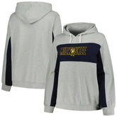 Milwaukee Brewers Profile Women's Plus Size Pullover Jersey Hoodie Outlet