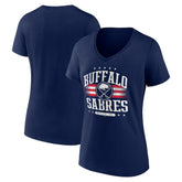 Buffalo Sabres Women's Americana Team V-Neck T-Shirt - Navy | NHL on sale