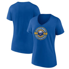 Buffalo Sabres Women's Native V-Neck T-Shirt - Royal | NHL on sale