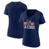 Los Angeles Kings Women's Americana Team V-Neck T-Shirt - Navy | NHL discount