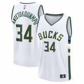 Fanatics Giannis Antetokounmpo Milwaukee Bucks Youth Fast Break Replica Player Jersey Association Edition White