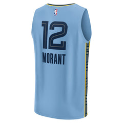 Fanatics Ja Morant Memphis Grizzlies Youth Fast Break Replica Player Jersey Statement Edition Light Blue