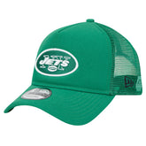 New York Jets New Era 9FORTY A-Frame Trucker Adjustable Hat - Green - NFL