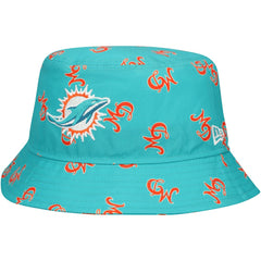 Miami Dolphins New Era City Originals Bucket Hat - Aqua - NFL