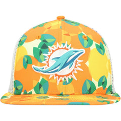 Miami Dolphins New Era Citrus 9FIFTY Trucker Snapback Hat - Orange - NFL