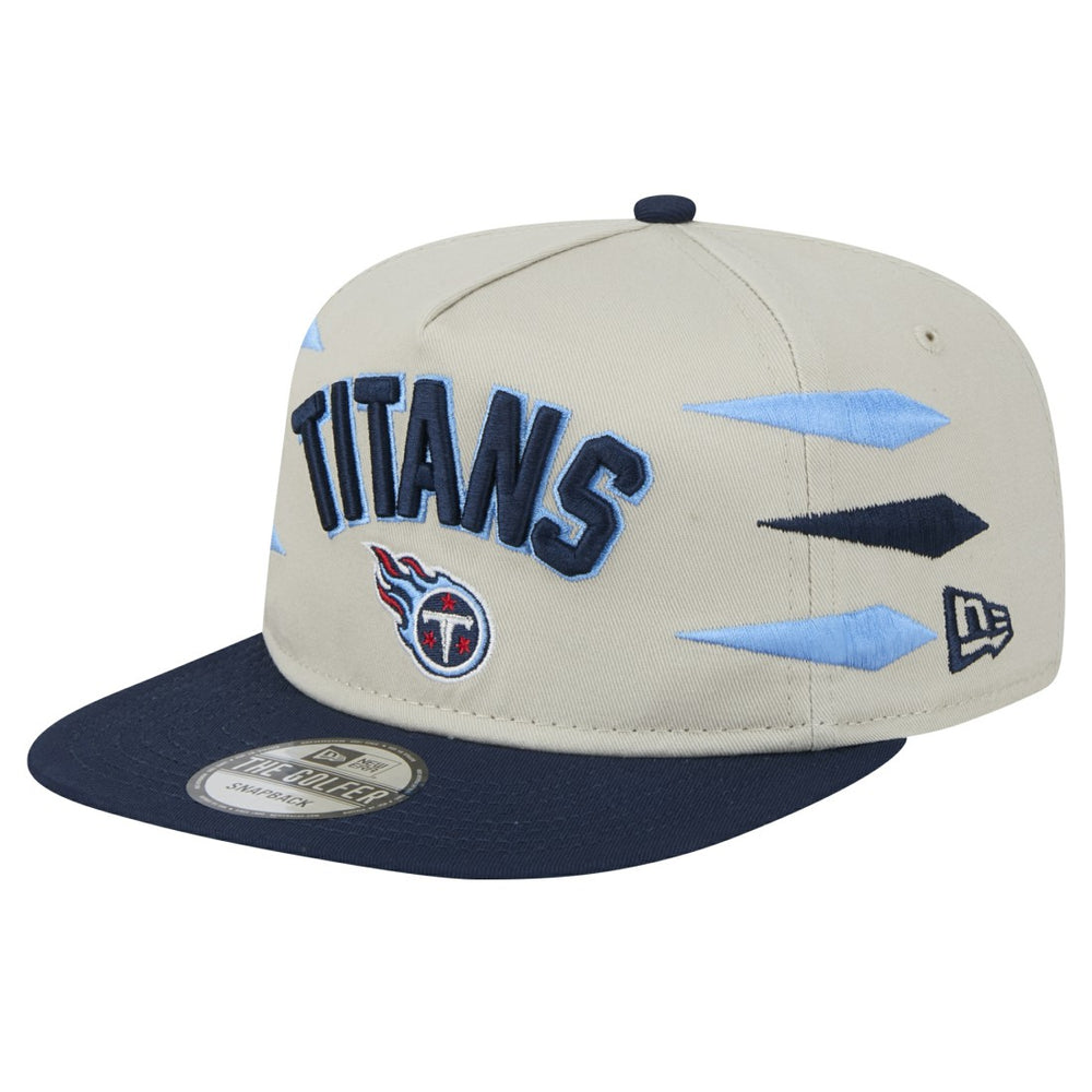 Tennessee Titans New Era Athletic Golfer Snapback Hat - Stone/Navy - NFL