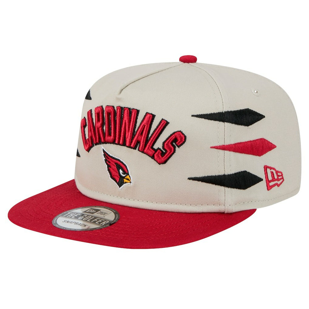 Arizona Cardinals New Era Athletic Golfer Snapback Hat - Stone/Cardinal - NFL