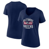 Baltimore Ravens Women's Americana Team V-Neck T-Shirt - Navy - NFL