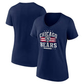 Chicago Bears Women's Americana Team V-Neck T-Shirt - Navy - NFL