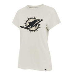 Miami Dolphins '47 Women's Panthera Frankie T-Shirt - Cream - 47 brand