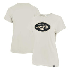 New York Jets '47 Women's Panthera Frankie T-Shirt - Cream - NFL