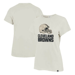 Cleveland Browns '47 Women's Panthera Frankie T-Shirt - Cream - 47 brand