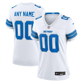 Detroit Lions Women's Custom Game Jersey - White - Nike