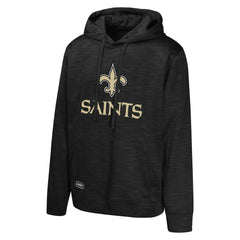 New Orleans Saints Streak Fleece Pullover Hoodie - Black - NFL