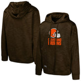 Cleveland Browns Streak Fleece Pullover Hoodie - Brown - NFL