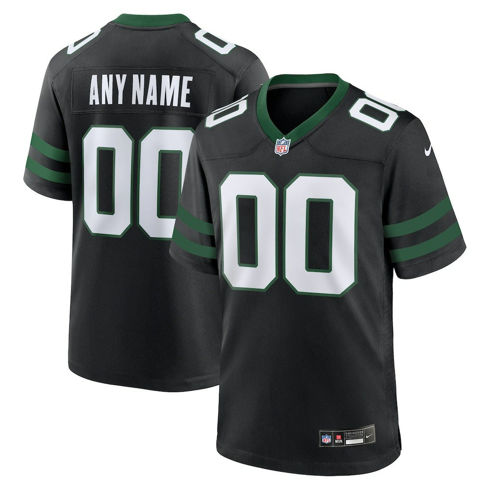 New York Jets Alternate Custom Game Jersey - Legacy Black - Nike