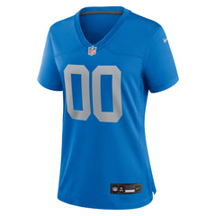 Detroit Lions Women's Alternate Custom Game Jersey - Blue - Nike