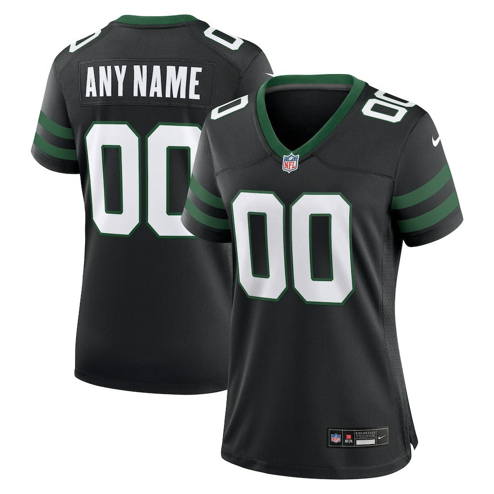 New York Jets Women's Alternate Custom Game Jersey - Legacy Black - Nike