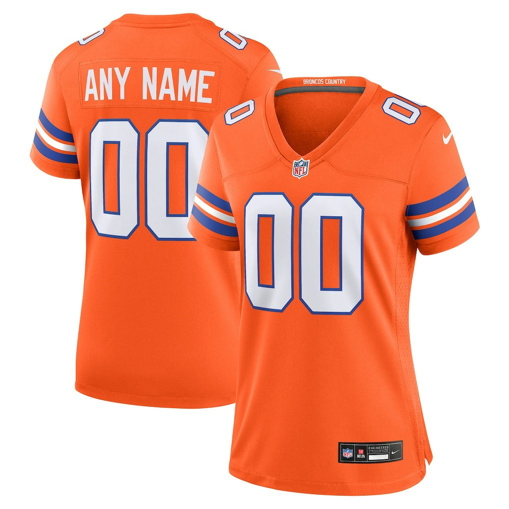 Denver Broncos Women's Mile High Collection 1977 Throwback Custom Game Jersey - Orange - Nike