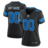 Detroit Lions Women's Alternate Custom Game Jersey - Black - Nike