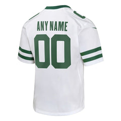 New York Jets Youth Custom Game Jersey - Legacy White - Nike
