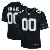 New York Jets Youth Alternate Custom Game Jersey - Black - Nike