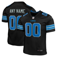Detroit Lions Youth Alternate Custom Game Jersey - Black - Nike