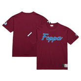 Peter Forsberg Colorado Avalanche Mitchell & Ness Premium Nickname Vintage Logo T-Shirt - Burgundy | NHL sale