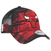 New Era Chicago Bulls Tip Off A-Frame Trucker 9FORTY Adjustable Hat Black/Red
