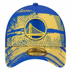 New Era Golden State Warriors Tip Off A-Frame Trucker 9FORTY Adjustable Hat Royal/Gold