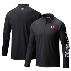 Cincinnati Reds Columbia Terminal Tackle Omni-Shade Raglan Quarter-Zip Pullover Top Online