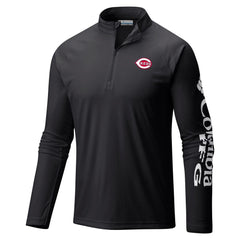 Cincinnati Reds Columbia Terminal Tackle Omni-Shade Raglan Quarter-Zip Pullover Top Online