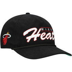 47 brand Miami Heat '47 Double Header Sidepatch Cord Hitch Adjustable Hat Black