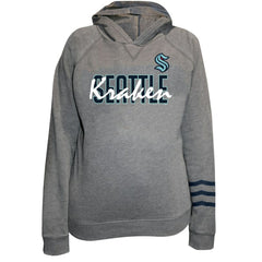 Seattle Kraken Fanatics Women's Plus Size Lightweight Fleece Raglan Pullover Hoodie - Heather Gray | Fanatics online